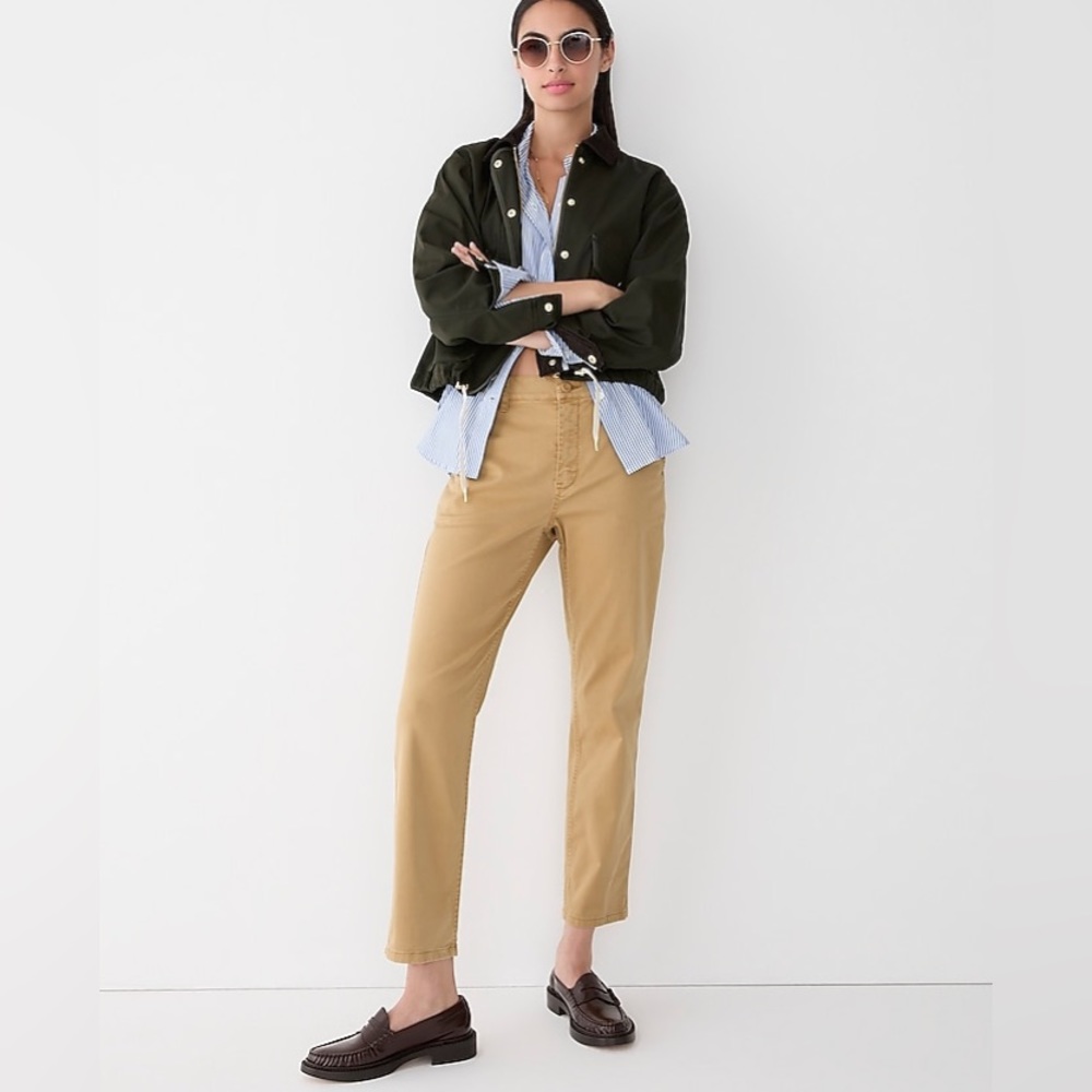 J Crew new vintage slim straight brown pant size 28